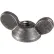 1/4-20 Wing Nut - 1-5/8" Wide - 7/8" Base Dia. - Steel - Zinc - USA - Pkg of 25