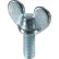 1/4-20 x 1/2" Wing Screw - 1-1/4" Head Width - Malleable Iron - Zinc - USA - Pkg of 25