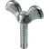 1/4-20 x 1/2" Wing Screw - 1-3/8" Head Width - Malleable Iron - Zinc - USA - Pkg of 25
