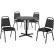 Premier Hospitality 36" Round Table & Stack Chair Set, Graphite