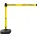 Banner Stakes PLUS Barrier Set, 22"-42" Black Post, 15' Yellow "Closed For Maintenance" Belt