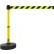 Banner Stakes PLUS Barrier Set, 22"-42", 15' Black/Yellow Diagonal Stripe Belt
