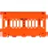 Plasticade Pathcade Barrier System w/o Sheeting, 72"x 3"x 38", Orange