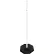 Plasticade Portable Post Sign Stand w/ 30 Lb. Recycled Rubber Base & White 60" Post