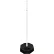 Plasticade Portable Post Sign Stand w/ 60 Lb. Recycled Rubber Base & White 60" Post