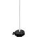 Plasticade Portable Post Sign Stand w/ 60 Lb. Recycled Rubber Base w/ Wheels & White 60" Post