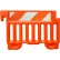 Plasticade Strongwall ADA Compliant Plastic Barricade, HIP Striped Sheets 2 Sides, Orange