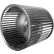 Double Inlet Blower Wheel, 10-5/8" Dia., CW Or CCW, 7-1/8"W, 3/4" Bore