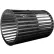 Double Inlet Blower Wheel, 5-3/4" Dia., CW, 3450 RPM, 1/2" Bore, 7-5/8"W, Aluminum
