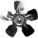 Small Fixed Hub Fan Blade, 10" Dia., 20° Pitch, CCW, 1/4" Bore, 1-1/8" Blade Depth, 5 Blade