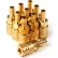 Primefit 6-Ball I/M-Style Brass Coupler 1/4" x 3/8" Standard Hose Barb - Pack of 10
