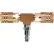 Primefit (2-Way) T-Style Air Manifold with Industrial 6-Ball Brass Couplers, 1/4"