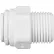 John Guest Polypropylene Male Connector 3/8'' x 3/8'' NPTF - Pkg Qty 10