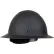 Wolfjaw™ Full Brim Smooth Dome Hard Hat, Non-Vented, Textile Suspension, Class G, Black