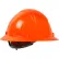 Kilimanjaro Full Brim Hard Hat HDPE Shell, 4-Pt Nylon Webbing Cradle, Ratchet Adj. Hi-Vis Orange