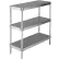 Prairie View Aluminum Equipment Stands, 3 Shelves, 24"W x 24"D x 48"H