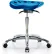 Interion® Polyurethane Tractor Stool With Seat Tilt - Blue w/ Chrome Base