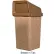 Petersen Square 20 Gallon Concrete Receptacle with Plastic Lid - Gray - PW-20 Dove Gray