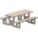 72" Rectangular Picnic Table, Concrete, Gray