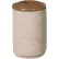 Petersen Round 36 Gallon Concrete Trash Receptacle with Aluminum Lid - Tan - TCR-MP