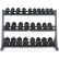 Power Systems Granite Horizontal Dumbbell Rack, 3 Tiers, 60"W x 25"D x 40"H, Black