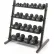Power Systems Neoprene Dumbbell Set w/ Rack, 24"L x 33"W x 36"H, Black