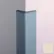 Surface Mounted Corner Guard, 90°, 3'' Wings, 4'H W/Caps, Eggshell