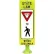 Pexco® FG342 State Law Yield to Pedestrian Sign, 12" x 36", Fluorescent Yellow Green