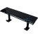 Prisoner Bench 3-ft. Solid Steel Seating with Steel Frame, Without Backrest - Black