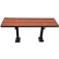 Prisoner Bench 5-ft.Composite Lumber Seating with Steel Frame, Without Backrest - Redwood