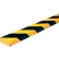 Knuffi Surface Bumper Guard, Type D, 196-3/4"L x 2"W x 13/16"H, Black & Yellow, 60-6730