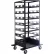 Horizontal Stanchion Storage Cart, 21 Post Capacity