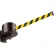 WallPro 750 Wall Mount Retractable Belt Barrier, Black Case W/55' Black/Yellow Belt