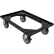 Quantum® All Purpose Utility Tub Dolly, ABS, 26"W x 18"D x 7"H, Black - Pkg Qty 6