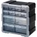 Quantum Plastic Drawer Cabinet PDC-12BK - 12 Drawers 6-1/4"W x 10-1/2"D x 10-1/4"H