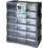 Quantum Plastic Drawer Cabinet PDC-18BK - 18 Drawers 6-1/4"W x 15"D x 18-3/4"H