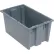 Quantum Storage® Polypropylene Stack & Nest Storage Tote, 18"L x 11"W x 9"H, Gray - Pkg Qty 6