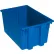 Quantum Storage® Polypropylene Stack & Nest Storage Tote, 23-1/2"L x 15-1/2"W x 12"H, Blue - Pkg Qty 3