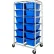 Quantum Mobile Rack All-Welded Aluminum 27"L x 37"W x 71"H, 12 Tub, Blue