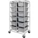 Quantum Mobile Rack All-Welded Aluminum 27"L x 37"W x 71"H, 12 Tub, Gray