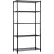 Quantum® Storage Systems 5 Shelf, Black Epoxy Wire Shelving Starter Kit, 24"W x 14"D x 74"H