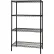 Quantum® Storage Systems 4 Shelf, Black Epoxy Wire Shelving Starter Kit, 30"W x 14"D x 74"H