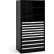 Rousseau Metal Steel Shelving 43-5/8"Wx24"Dx87"H Closed 5 Shelf 10 Drawer Black