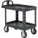 Rubbermaid® HD Ergo Cart Medium Black With Pneumatic Casters