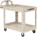 Rubbermaid® Brute Heavy Duty Ergo Handle Utility Cart, Lipped Shelf, Medium, Beige