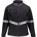 RefrigiWear® Men's Enhanced Visibility Softshell Insulated Jacket, 3XL, Black/Charcoal