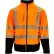 RefrigiWear® Men's HiVis Softshell Insulated Jacket, Small, Black/Orange