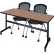 Regency® Kobe Training Nesting Table with 2 Cadence Nesting Chairs, 72"L x 30"W, Noble Oak
