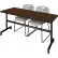 Regency® Kobe Training Nesting Table with 2 Zeng Gray Stack Chairs, 72"L x 30"W, Neo Walnut
