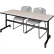 Regency® Kobe Training Nesting Table with 2 Zeng Gray Stack Chairs, 72"L x 30"W, Maple